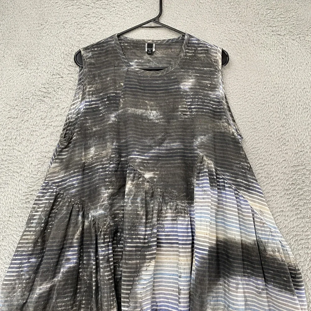 Dress To Kill Midi Dress Womens One Size Tie Dye Stripe Trapeze Lagenlook Boho - Picture 3 of 13